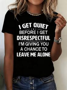 Camiseta casual de manga corta con estampado de patrón temático creativo de dibujos animados y cuello redondo, estilo de elegancia de moda con ambiente de felices fiestas, diseño drtido de JPEG familiar para amantes de la moda, ropa de vacaciones imprescindible, moda de tempor, color liso - Negro - Ver 2