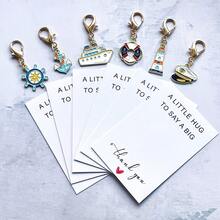 6pcs/12pcs Adorable Nautical-Themed Keychains - Pocket Hugs - Perfect For Sailing Enthusiasts, An Ideal Gift For Best Friends | Cute Bag Charms, Love And Care Party Favors, Great For Graduation, Birthdays, Weddings, Travel Gifts - Multicolor - View 7