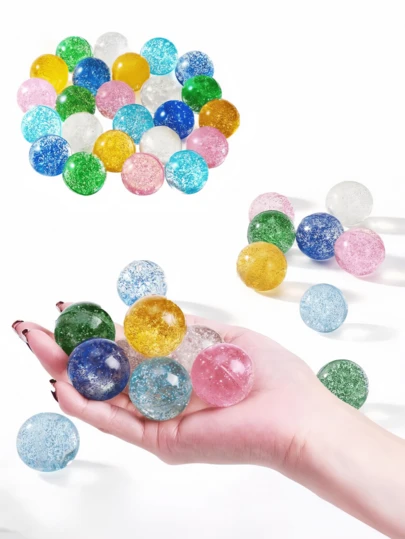 50/20个装儿童派对闪光弹力球，婴儿派对，散装弹力球，小礼品袋填充物，派对篮填充物，超弹力球礼品，派对礼品，男孩女孩派对礼物，生日礼物，婴儿派对礼物