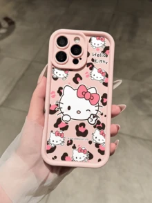 Miniso غطاء هاتف سميك مقاوم للصدمات بتصميم هالو كيتي الوردي الأنثوي، متوافق مع موديلات آيفون 17 برو ماكس، 17، 16 برو ماكس، 15 برو ماكس، 16 برو ماكس، 14، 13، 12، 11، 14 برو، 15 بلس، 12 برو، 16 بلس، XS، 14 برو ماكس، 13 برو وغيرها، بطباعة كرتونية جميلة - وردي - مشاهدة 4