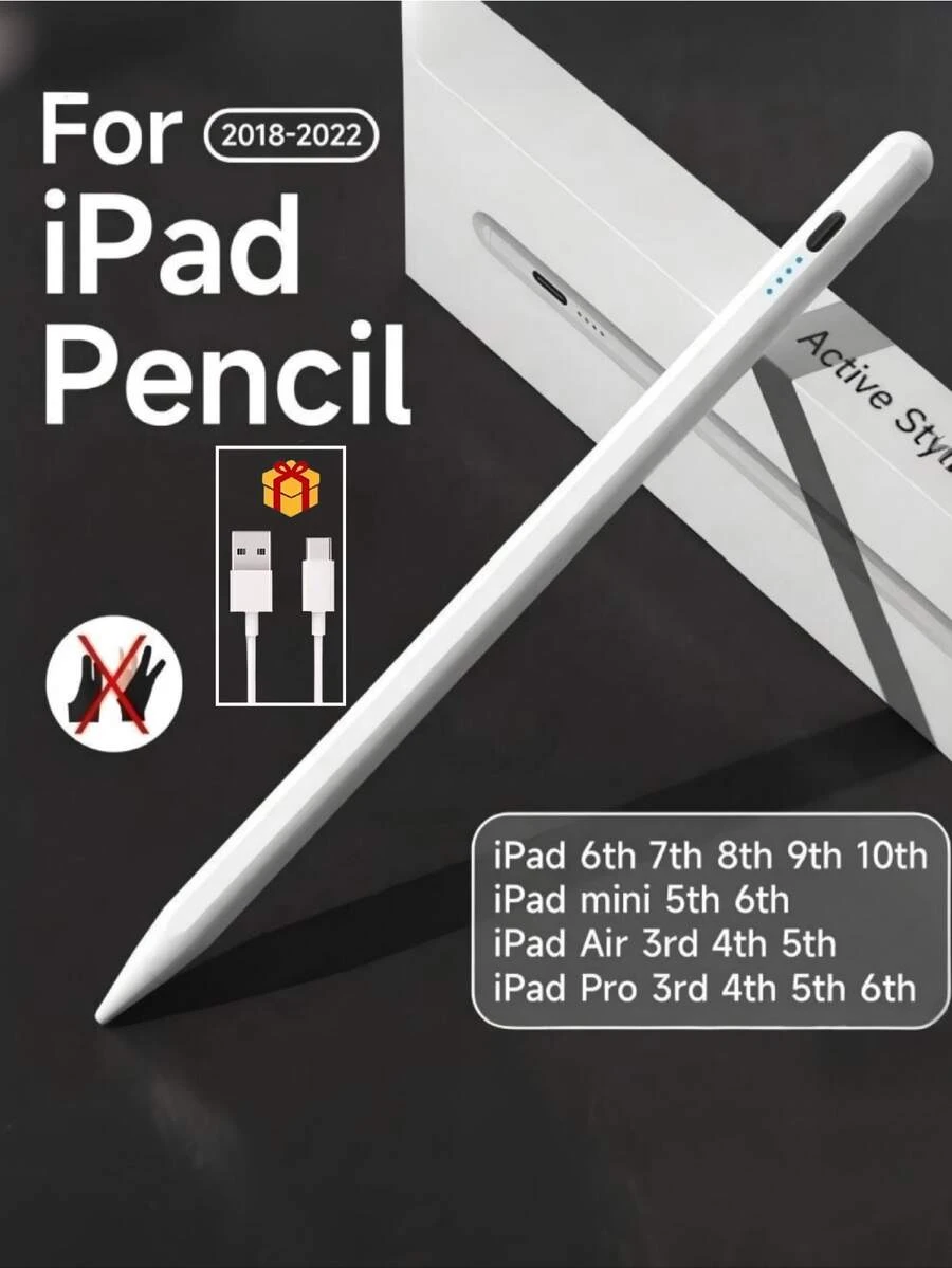 1pc Universal Active Capacitive Stylus Pen, Supports Writing, Drawing, Note-Taking, Aluminum Alloy Body, 8-Hour Usage, Type-C Charging, Magnetic Adsorption, Compatible With Smartphones & Tablets, Detachable Tip, 150-Day Standby