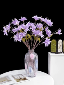 1/3/6 bucăți flori artificiale de crin, flori false de 85 cm, potrivite pentru perete, living, dormitor, nuntă, petrecere, decorare, umplutură pentru masă, casă, decor de masă, bucătărie, nuntă, masă, centru de masă, birou, grădină, exterior, casă, decorare curte, potrivite pentru decor sezonier primăvară, vară, toamnă, iarnă - Violet - Vizualizare 6
