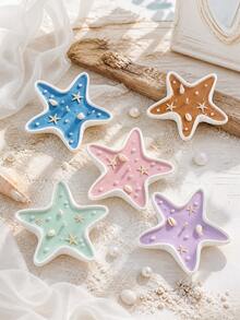 1pc Starfish Ocean Scented Candle, Beach Decor Candle, Suitable For Home Decor, Room Decor, Summer Decor, Coastal Decor, Birthday Party Gift, Beach Gift, Women's Gift - Multicolor - View 4