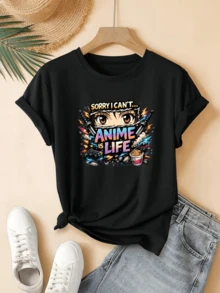 Bright Eyes Surrounded By Flashes Of Energy Represent Passion For Creativity, Fun, And Inner Strength, Accompanied By Colorful Symbols That Evoke Fantasy And Connection. A Modern, Attractive, Casual Women's T-Shirt For Everyday Wear. - 黑色 - 查看 8
