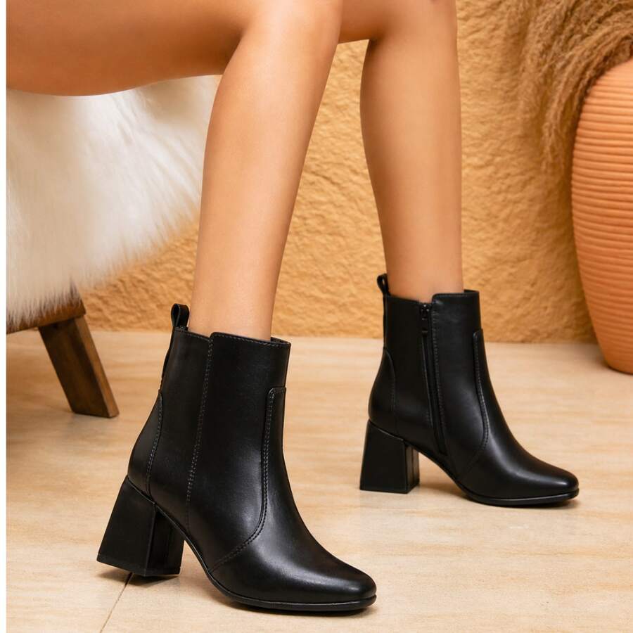 LAZZLU SHOES Women Fashion Boots - Black - View 1