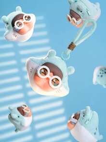 POP MART CRYBABY Tears Into The Sea Series Earphone Bag,Cute Crybaby Mini Statue Wireless Earphone Storage Pouch,Collectible Gift For Fans Friends,Daily Backpack Pendant Decor,Back To School Gift Kawaii Plush Charm Pendant Birthday Christmas Gift - Multicolor - View 6