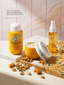 Sol de Janeiro Bộ 3 sản phẩm Bum Bum Jet (Kem dưỡng 50ml + Gel tắm 90ml + Xịt thơm toàn thân 30ml) Bộ mini Unisex 1.7oz/50ml + 3oz/90ml + 1oz/30ml - Nhiều màu - Xem 5