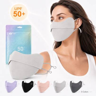  Cofoe UPF50+ Sun Protection Face Mask, UV Blocking Ice Silk Adjustable Breathable Sunscreen Face Mask Cover, Windproof Dustproof Mask,Reusable Face Mask Washable Eye Protection Face Mask For Outdoor Face Mask For Cycling, Driving, Running, Travel Daily Use