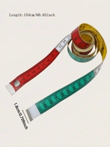 1.5m/60in Double-Sided Sewing Tape Measure With Metric And Imperial Markings, Suitable For Body And Fabric Measurement - Portable Retractable Ruler For Tailoring, Crafting, Waist Measurement | Flexible Ruler For Fabric, DIY, Quilting | Easy Storage Pocket-Sized Tape Measure (Random Letter Print) - Multicolor - View 3