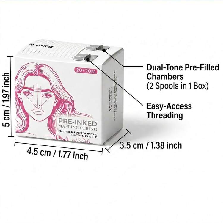 Boxed Dual-Color Positioning Tool, Marking Line, Eyebrow Tattoo Positioning Tool - View 5