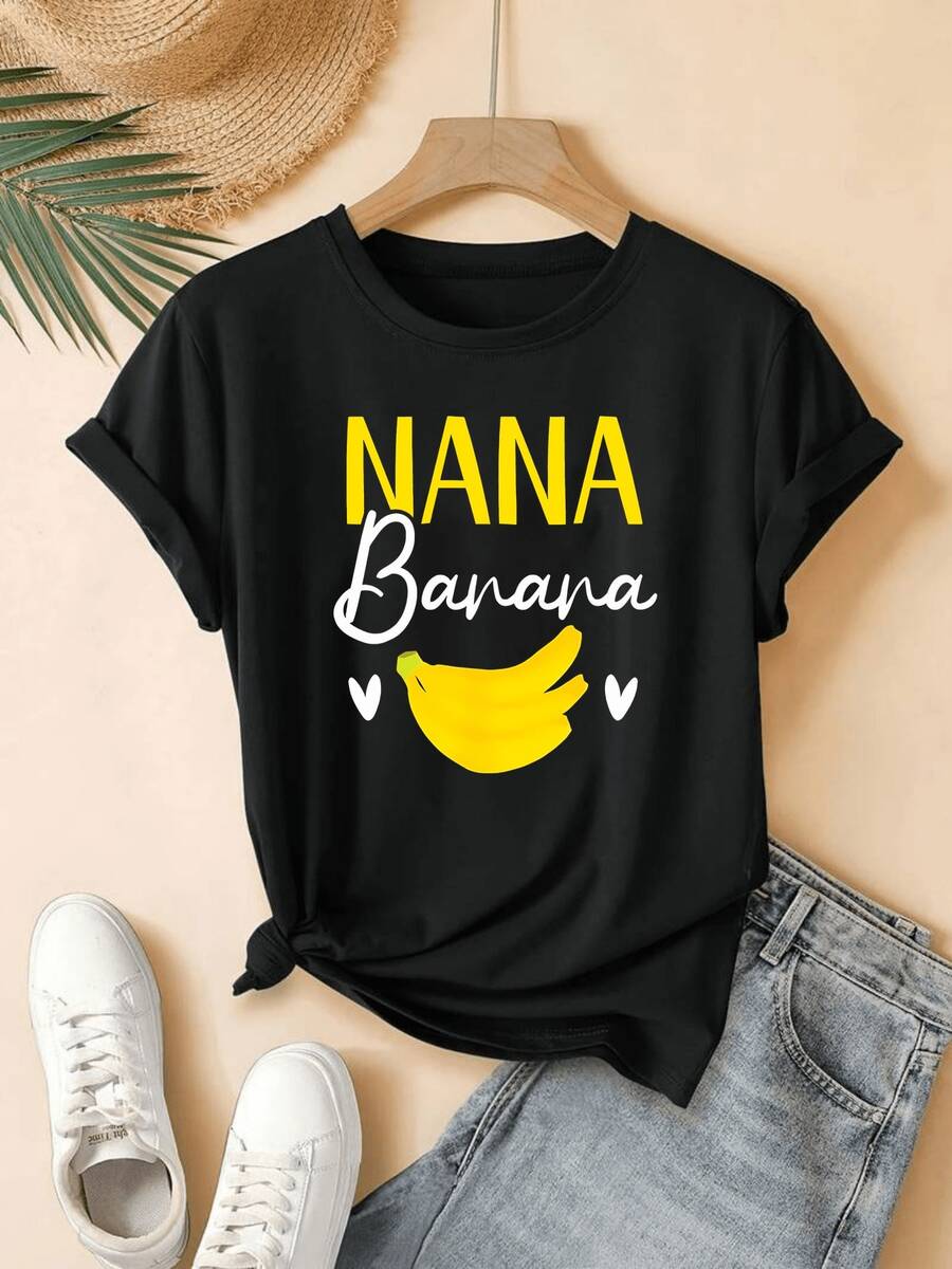 Women's Short Sleeve T-Shirt - Soft Casual Round Neck Top With Short Sleeves, Relaxed H-Line Cut And Waist, Layered Plain T-Shirt, Casual Wear And Festive Outfits - Wardrobe Essential_1 - 黑色 - 查看 1