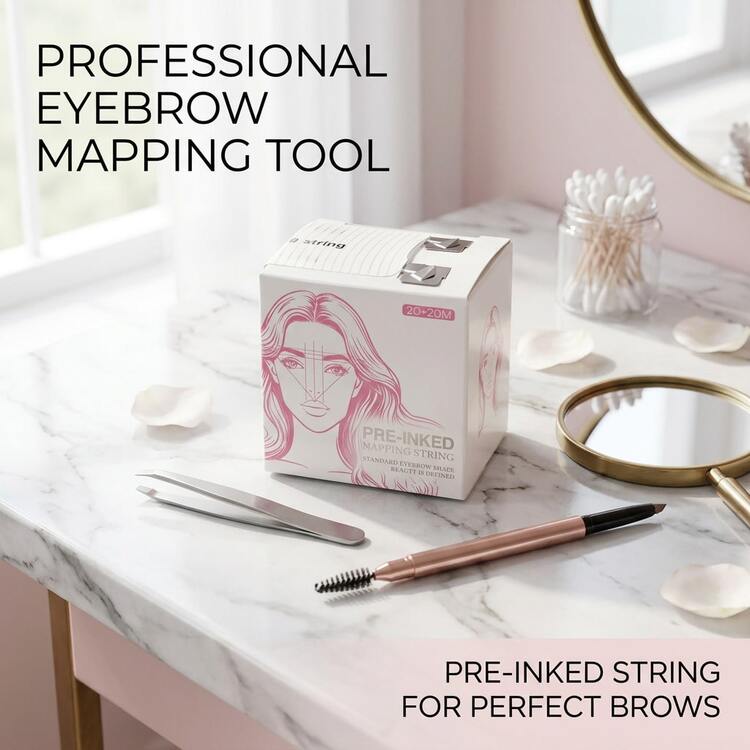 Boxed Dual-Color Positioning Tool, Marking Line, Eyebrow Tattoo Positioning Tool - View 1