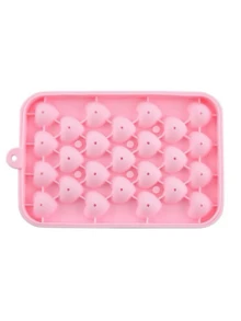 25孔心形硅胶冰格，可重复使用，易脱模，多孔硅胶冰格，简约圆形结构，适用于威士忌、鸡尾酒、果汁等，是家庭、厨房、餐厅、酒吧、俱乐部和户外夏季饮品的理想之选，也是圣诞节、万圣节、情人节、母亲节和各种庆祝活动的完美之选，厨房用具，厨房配件 - 彩色 - 查看 15