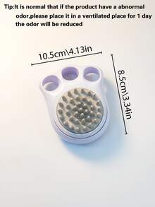 1 chiếc bàn chải tắm cho thú cưng, lược massage chân mèo bằng silicon mềm, bàn chải chải chuốt đa năng cho thú cưng. - Nhiều màu - Xem 2