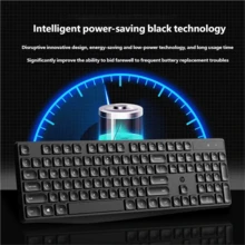 HP C10 Wireless Keyboard 2.4G Business Office Keyboard Minimalist Durable Splash-proof 104-Key Computer Keyboard Long Battery Life Rechargeable Keyboard Mouse For PC Laptop - 查看 7