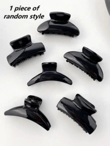 6 chiếc kẹp tóc mini bằng nhựa màu đen dành cho nữ, kiểu dáng tối giản, nhỏ gọn, phụ kiện tóc đa năng dùng hàng ngày cho tóc con. - màu đen - Xem 7