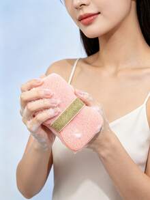 2pcs/1pc Soap Bag, Soap Pouch For Soap, Bath Sponge, Bath Ball, Exfoliating Sponge, Super Soft Exfoliating Sponge/Rich Lather, Suitable For Home Bathroom And Shower Accessories/Cleaning Tools/Soap Dish/Soap Cleaning Tools/Foaming Net Bath Brush Back Massager, Holiday, Gift - Multicolor - View 3