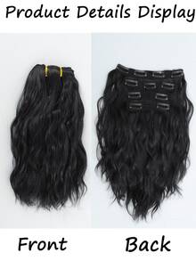 12 Inch Women's Fashion Wavy Curly Short Hair Extensions, Top Hair Extensions, Wigs, Ponytail - 彩色 - 查看 9