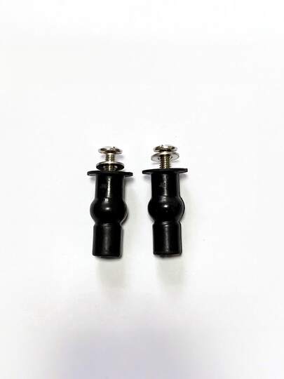 2Pcs/4Pcs Universal Toilet Seat Hinge Bolts Screws Kit Toilet Lid Screws Expansion Seat Cover Screws - Stainless Steel Screws With Expansion Rubber Nuts & Threaded Inserts - Top Mount Hardware Replacement Set For Blind Hole Connections