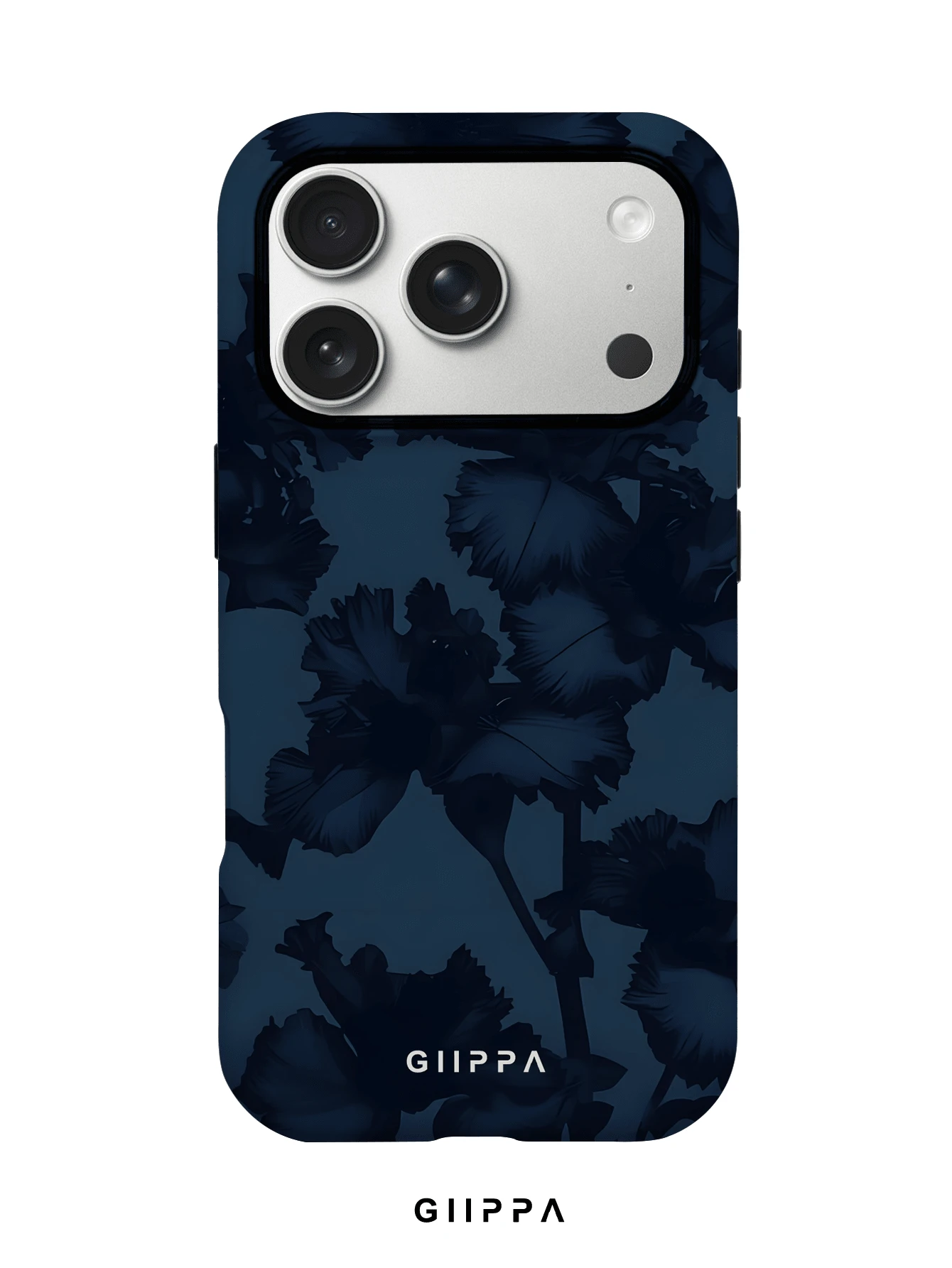 GIIPPA 1件深藍背景與鳶尾花圖案設計手機殼，適用於Phone 17 Pro Max，相容於Phone 16 Pro Max、15 Pro Max、14 Pro Max，韓式高端時尚趣味手機殼，相容於11/12/13/14/15/16 Pro Max Plus，優雅設計適合男女，復活節、婚禮季與生日送給女友的完美禮物！ - 多色1 - 查看 1