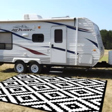 1PC Rug, Carpet, Area Rug, Door Mat, Nordic Modern Classic Geometric Diamond Pattern Outdoor Rug, Suitable For Entrance, Balcony, Garden, Outdoor, Yard, Living Room, All Seasons Soft Machine Washable Rug Mat, Home Decor - Multicolor - View 7