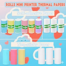 Bộ giấy in nhiệt mini: Giấy in có keo dính và không keo, tương thích với máy in T02/M02/M02S, giấy dán trang trí đẹp mắt dùng cho ảnh, sổ tay tự làm, ghi chú học tập và album ảnh. - Xem 9