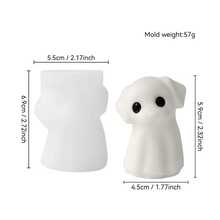 Halloween Cute Ghost Cat Dog Pumpkin Silicone Candle Mold, Non-Stick Reusable, Suitable For Halloween Scented Candles, Resin, Plaster, Handmade Soap DIY, Spooky Home Decor And Halloween Holiday Craft Supplies - A - View 8