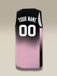 Customizable Reversible Basketball Jersey - Personalized Team Uniform, Customizable Name And Number, Suitable For Men And Teenagers Sports - Pink - View 4