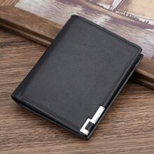 CarrKen 1 chiếc ví thời trang mới, kiểu dáng thường ngày, đa năng, viền kim loại, đựng thẻ tiện dụng cho nam giới trẻ tuổi, quà tặng. - Nhiều màu - Xem 8