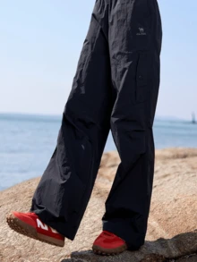 CAMEL CROWN Quần nữ thường ngày mặc ngoài trời, kiểu dáng suông, rộng rãi, thoáng mát, nhanh khô, thích hợp cho mùa hè. - Bóng đen ma quái - Xem 1