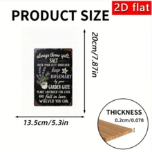 2D Flat 1pc Vintage Witch Wooden Herb Garden Sign - Rosemary & Lavender Plant Care Guide, Includes Magical Herb Names, Size 5.3X7.87 Inch, Suitable For Kitchen, Garden Or Witch-Themed Home Decor, Rustic Wall Art - Herb Chart, Indoor & Outdoor, No Electricity Required - Multicolor - View 4