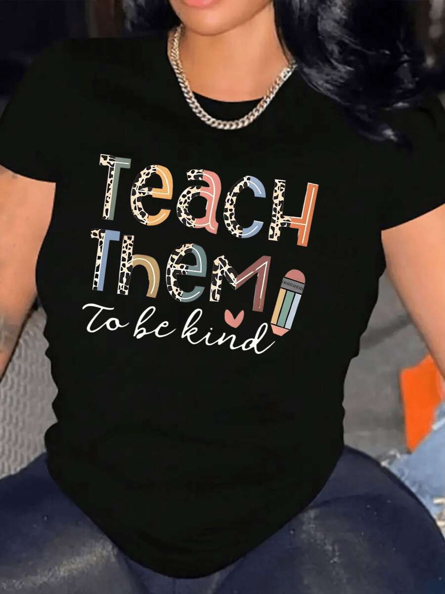 Camiseta de mujer, cómoda, cuello redondo, casual, manga corta, suave, transpirable, top, ropa de mujer, camiseta, verano, primavera, ropa de ca, tela_35, camiseta de manga corta casual elegante de corte ustado (corte hoado, consulte la tabla de tallas)