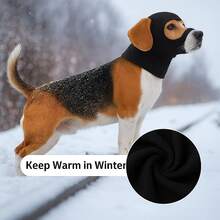 Pet Head Cover, Grooming & Calming, Warm Half-Face Mask For Small & Medium Dogs - Black - View 5