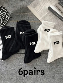 40/30/24 đôi tất thể thao thoải mái unisex, tất cổ cao nam phù hợp cho tập luyện thể thao, tất cổ cao nữ phù hợp cho trang phục công sở thường ngày, mềm mại, kháng khuẩn, đen trắng, khử mùi, thấm hút mồ hôi, thoáng khí, nhẹ và thoải mái, phù hợp cho mùa thu/đông, 20/10/8/6/4/2 đôi, mùa thu - Nhiều màu - Xem 13