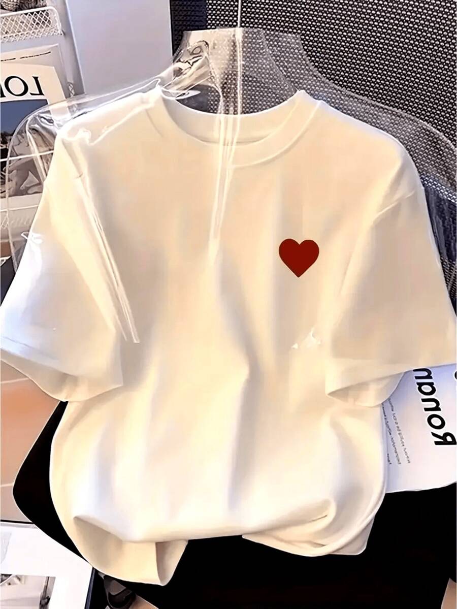 Talla Grande - Talla Grande - Camiseta Oversize - Camiseta Gráfica Divertida para Mujer - Top de Manga Corta y Cuello Redondo de Corte Relajado, Lavable a Máquina para Comodidad Durante Todo el Año, Uso Diario; Corte Relajado; Estampado Duradero, Ideal para Regalos Navideños - Blanco - Ver 1