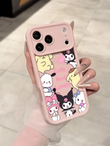 Miniso Sanrio Melody 加厚防震全包手机壳，适用于 iPhone 17 Pro Max、17、16 Pro Max、15 Pro Max、16 Pro Max、14、13、12、11、14 Pro、15 Plus、12 Pro、16 Plus、XS、14 Pro Max、13 Pro 等型号，可爱卡通图案 - 粉色 - 查看 5