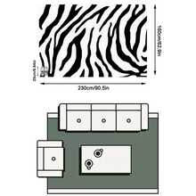 1PC Rug, Carpet, Area Rug, Door Mat, Nordic Modern Abstract Geometric Line Zebra Stripe Outdoor Carpet, Entrance, Balcony, Garden, Outdoor, Patio, Living Room, All Season Soft Machine Washable Rug Mat, Home Decor - Multicolor - View 14