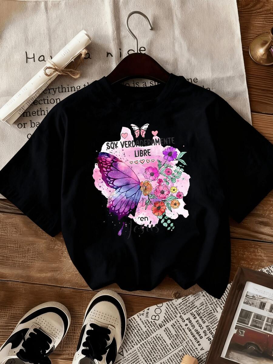 Camiseta elegante para mujer con estampados únicos, hecha de tela suave y cómoda de manga corta, es una mezcla de simplicidad y moda, perfectara looks casuales pero elegantes, i para mujeres a la moda, camiseta minimalista de uste hoado, tela transpirable, ligera uave (para uste