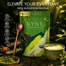 RYNE Organic Mushroom Matcha Powder, USDA Certified, Natural Energy & Focus Support, Morning Boost & Immune Health, 1 Bag - 30人份 - 查看 5