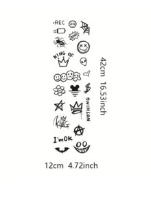 Bicycle Frame Sticker Set | Suitable For Mountain Bikes, Road Bikes, Motorcycles And Cars (Decorative) - Cartoon Pattern Design, High Gloss PVC Material, Self-Adhesive - A - View 2