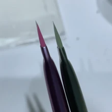 2支/1支美甲延長筆，適用於凝膠指甲油、壓克力指甲及DIY美甲延長。精準美甲護理工具，日系設計高端美甲筆，配備大圓頭與扁頭。 - 彩色 - 查看 2