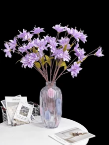 1/3/6 bucăți flori artificiale de crin, flori false de 85 cm, potrivite pentru perete, living, dormitor, nuntă, petrecere, decorare, umplutură pentru masă, casă, decor de masă, bucătărie, nuntă, masă, centru de masă, birou, grădină, exterior, casă, decorare curte, potrivite pentru decor sezonier primăvară, vară, toamnă, iarnă - Violet - Vizualizare 4