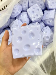 Cubo de queso gigante, pelota de estrés moldeable grande de queso, juguete antiestrés sin rebote, regalo sensorial antiestrés de Navidad ASMR - Multicolor - Ver 7