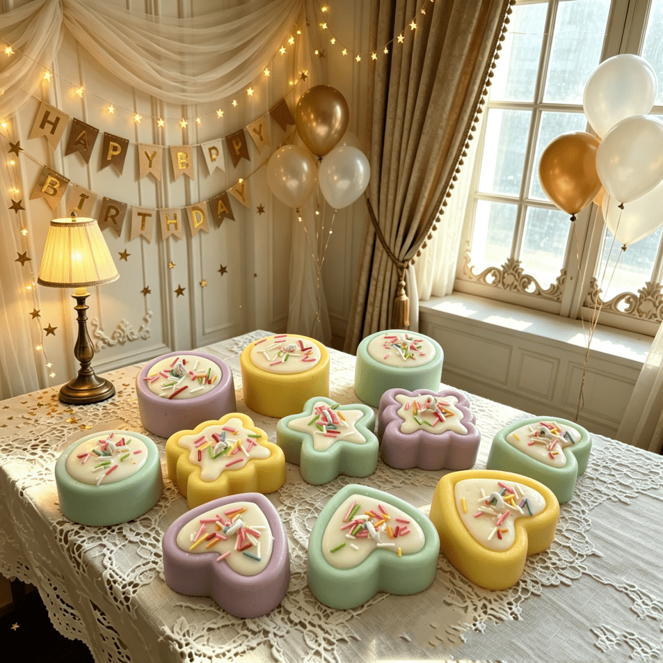 1 pieza/Caja, Vela con forma de pastel perfumada, Cera de soja natural, Regalo para crear ambiente de cumpleaños, Regalo de inauguración de casa, Decoración para fiesta de cumpleaños, Ornamento de vela perfumada romántica, Regalo para la novia