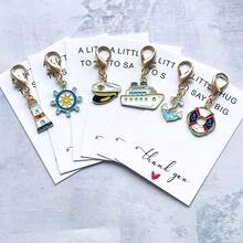 6pcs/12pcs Adorable Nautical-Themed Keychains - Pocket Hugs - Perfect For Sailing Enthusiasts, An Ideal Gift For Best Friends | Cute Bag Charms, Love And Care Party Favors, Great For Graduation, Birthdays, Weddings, Travel Gifts - Multicolor - View 2