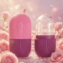 Rolă de gheață pentru față și ochi, instrument de iluminare a pielii din silicon, fără formaldehidă, reutilizabilă, nu necesită baterie sau electricitate, pentru îngrijirea zilnică a pielii și relaxare - Multicolor - Vizualizare 14