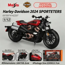 Maisto Harley 1:12 比例合金金属摩托车模型，可收藏的桌面摆件和男士礼物 - 彩色 - 查看 4
