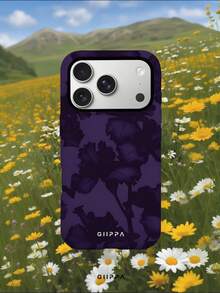 GIIPPA 1pc Deep Purple Background With Iris Flower Pattern Design, Phone 17 Pro Max Phone Case, Compatible With Phone 16 Pro Max, 15 Pro Max, 14 Pro Max, Korean-Style High-End Fashionable And Interesting Phone Case, Compatible With 11/12/13/14/15/16 Pro Max Plus, Elegant Design Suitable For Both Men And Women, Perfect Gift For Girlfriend On Easter, Wedding Season And Birthday! - Multicolor 2 - View 6