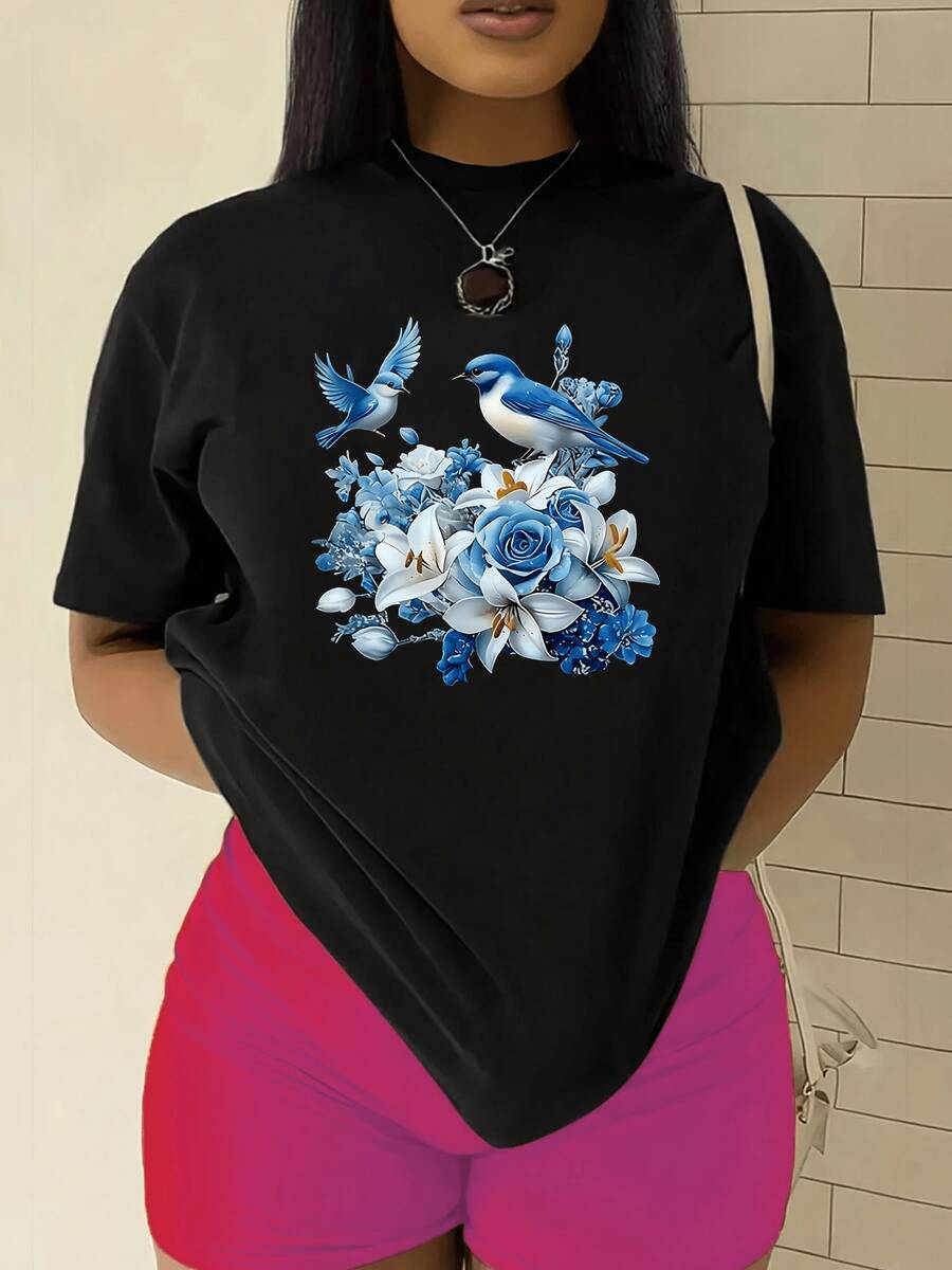 Camiseta de mujer con diseño retro único y moderno, hecha de tela suave y cómoda. Camiseta de manga corta, un estilo sencillo y a la moda, perfectara un look casual elegante. Un must-have para las mujeres.
