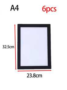 6pcs A4/A3 Size Magnetic Poster Frames, Reusable Silver/Black Photo Display Wall Decor, Modern Gallery Hanging Hooks, Photo Stands, Art Prints, Certificates, Office Wall Stickers, Suitable For Home, Company And School Poster And Photo Decoration - Multicolor - View 16